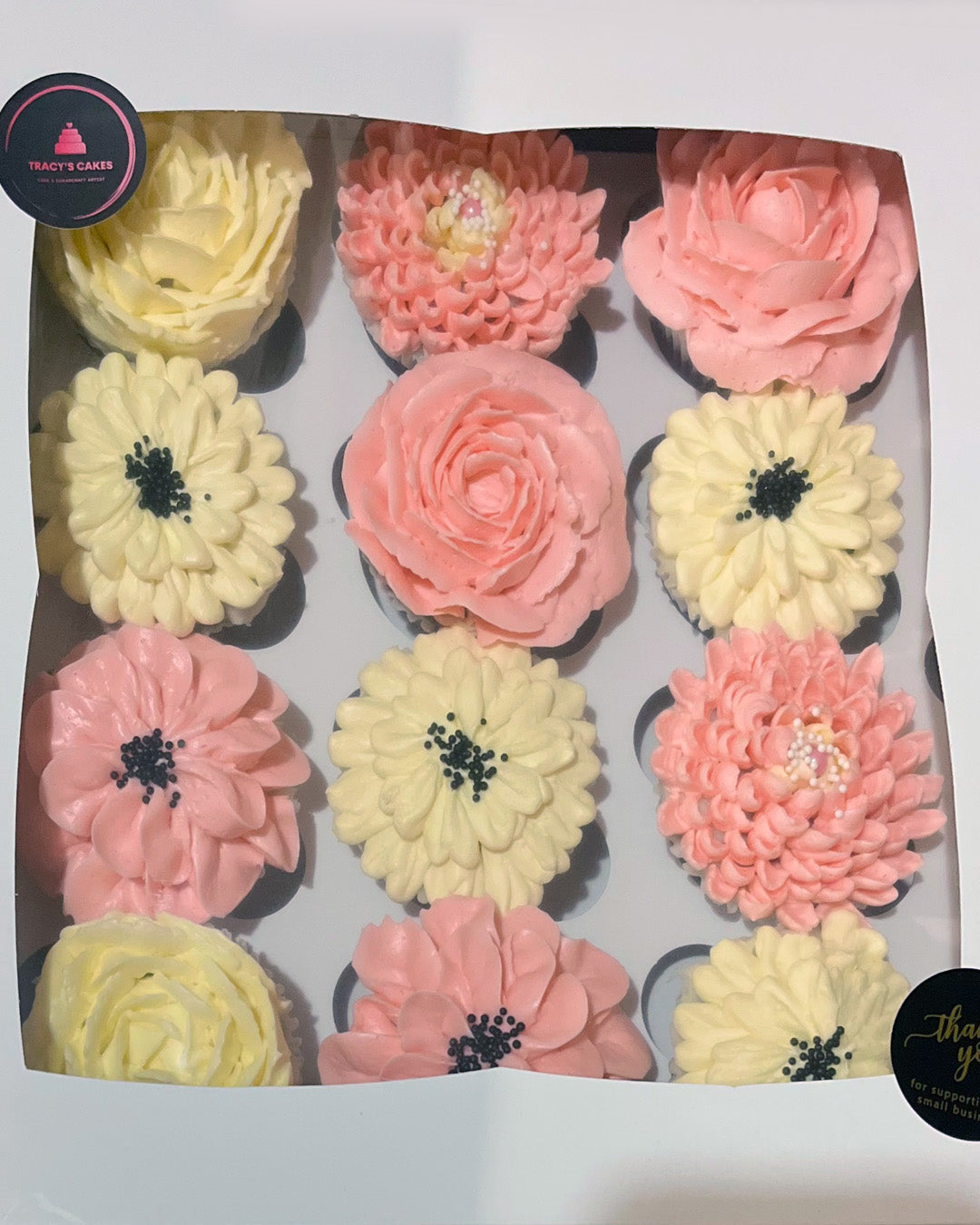 Buttercream Flower CupCakes Box set of 6