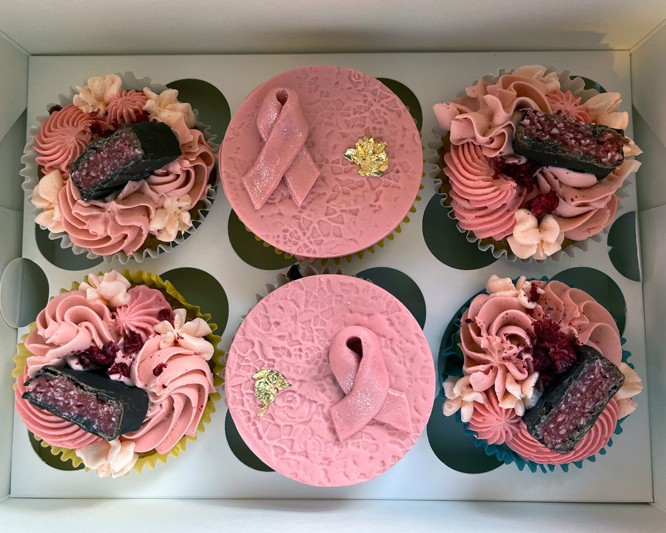 Pink Ribbon Cupcakes