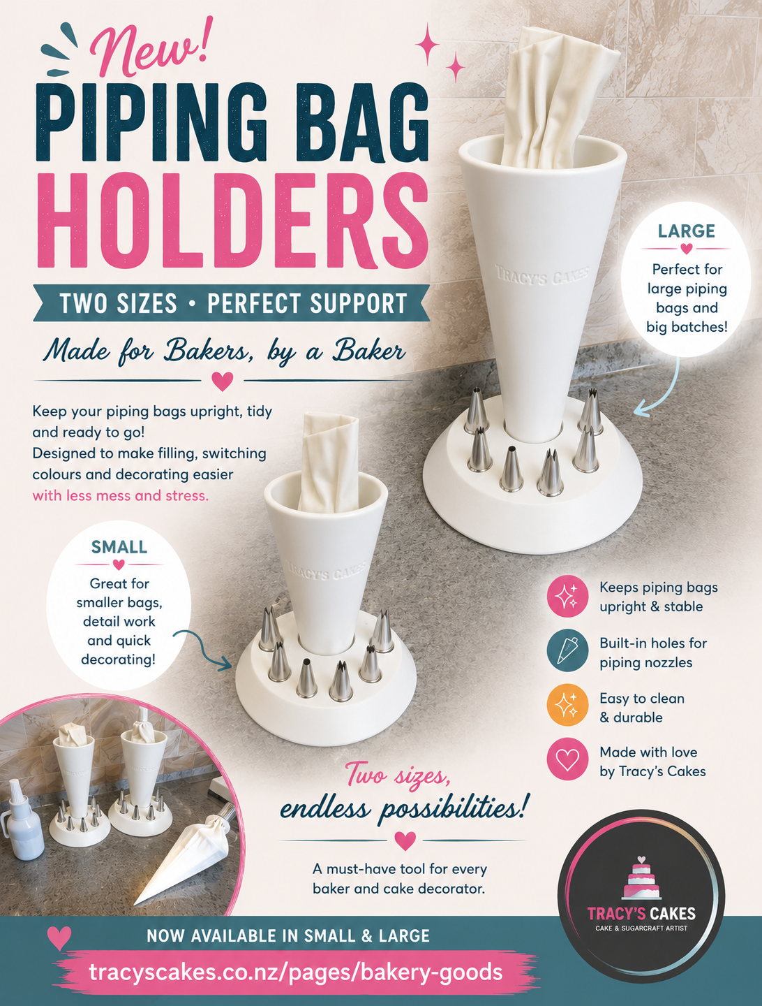 Piping Bag Holder Set