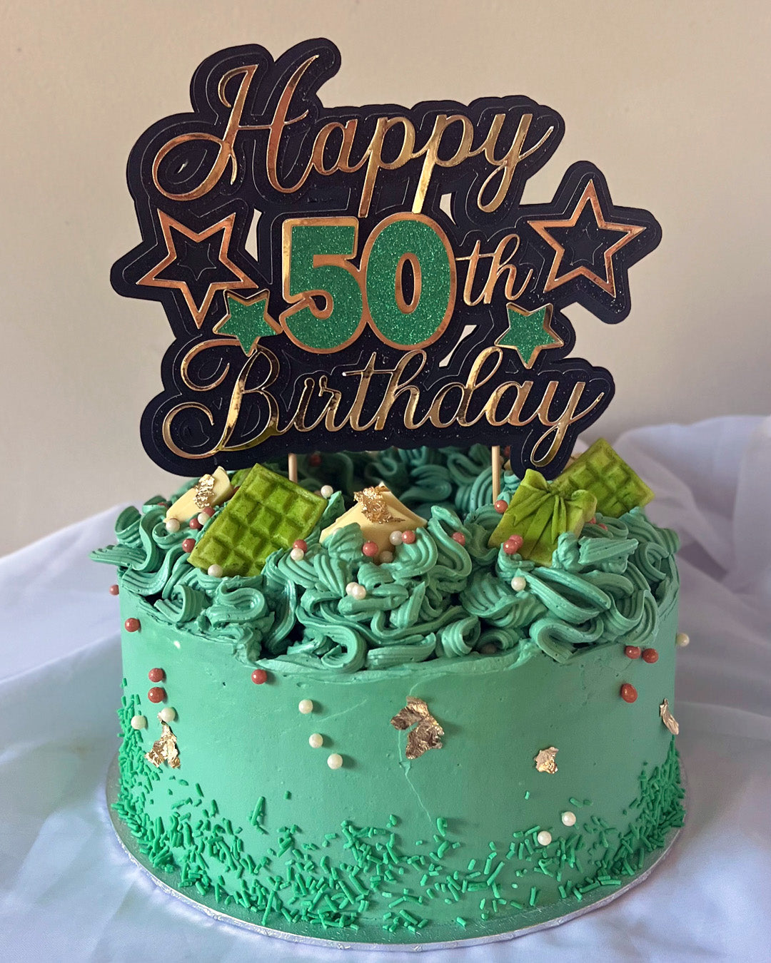 Happy Birthday Personalized Number Cake Topper