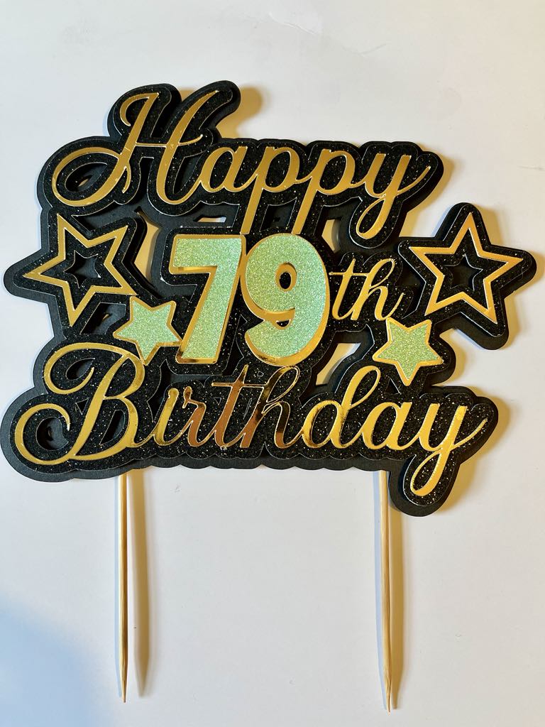 Happy Birthday Personalized Number Cake Topper