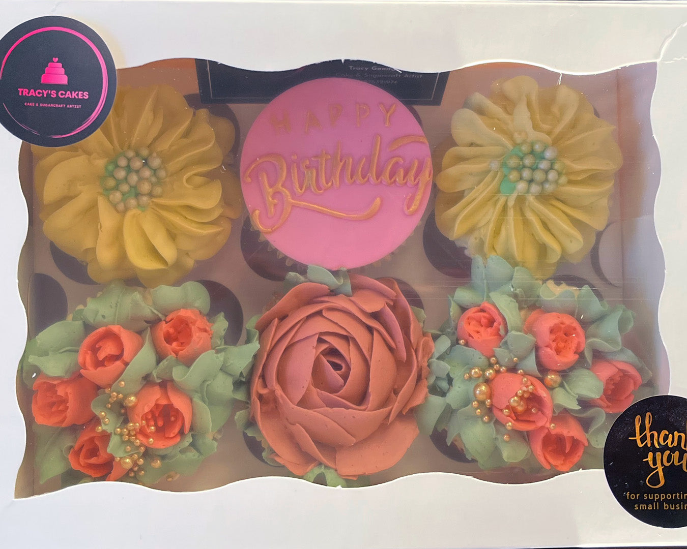 Buttercream Flower CupCakes Box set of 6 or 12