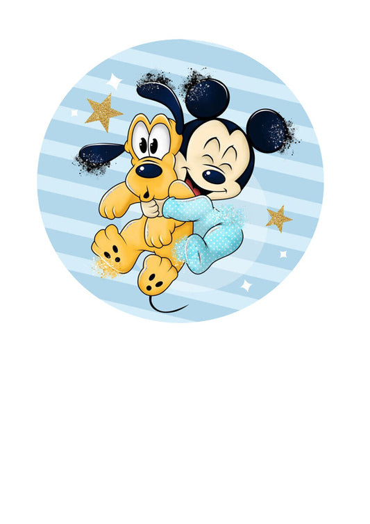 Baby Mickey & Pluto